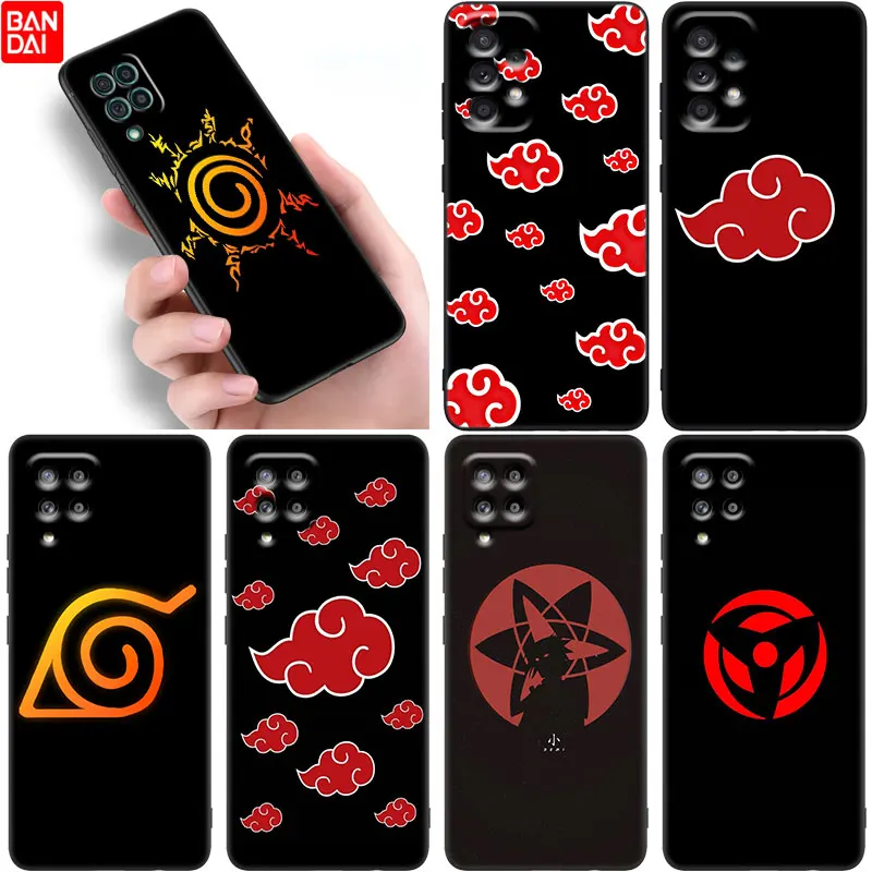 

Anime Naruto Uchiha LOGO Case For Samsung Galaxy A12 A13 A21S A22 A23 A31 A32 A33 A50 A51 A52 S A53 A70 A71 A72 A73 Black Cover