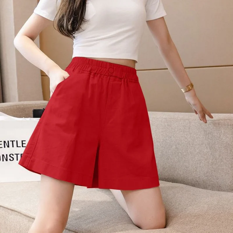 Elastic Waist Home Womens Shorts Loose Short Pants for Women To Wear Baggy Clothes Clothing Fashion Outdoor Streetwear Hot XL Xs