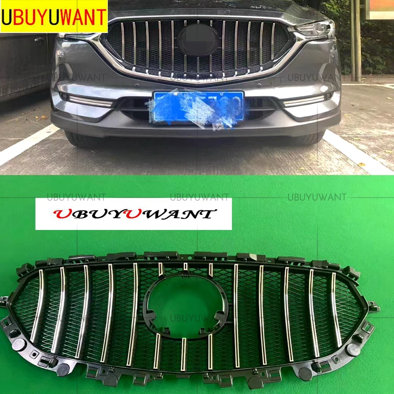 

Высококачественная Передняя решетка для гоночного автомобиля, сетчатый бампер, маска, крышка, решетка, подходящая для MAZDA CX-5 CX5 CX8, CX-8 2017-2020, в...