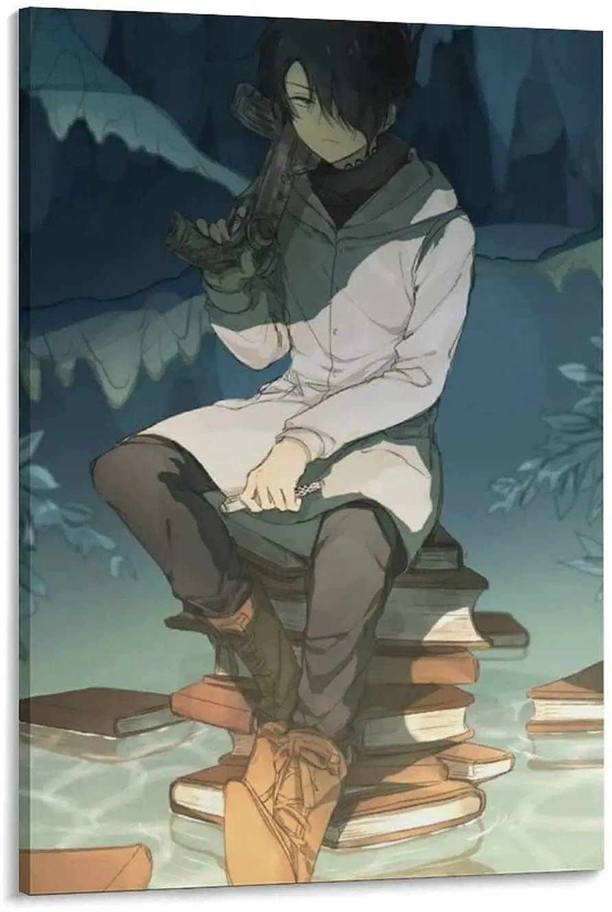 Плакат на холсте с изображением аниме обещал невеста Эмма Рей 7 дюймов настенный