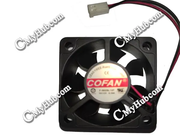 Для COFAN F-5025L12F DC12V 0.10A для T & 5025L12F ND1 12VDC 2pin 2wire 5025 50mm 5CM 50x50x25mm 2-контактный