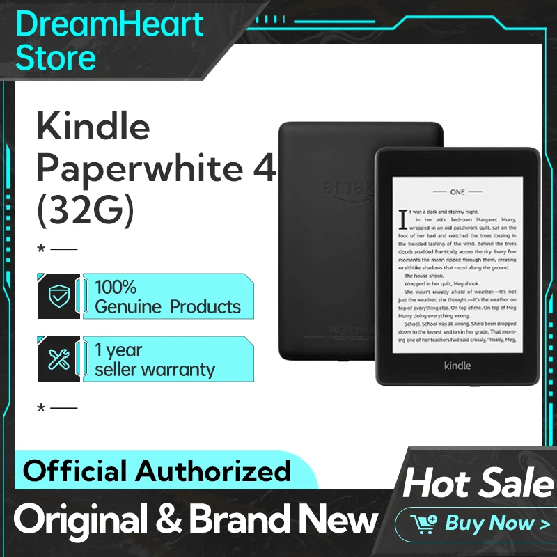 Original Kindle Paperwhite 4 8G/32GB Simple Packages Audible E-Reader With Storage IPX8 Waterproof WIFI E-Reader