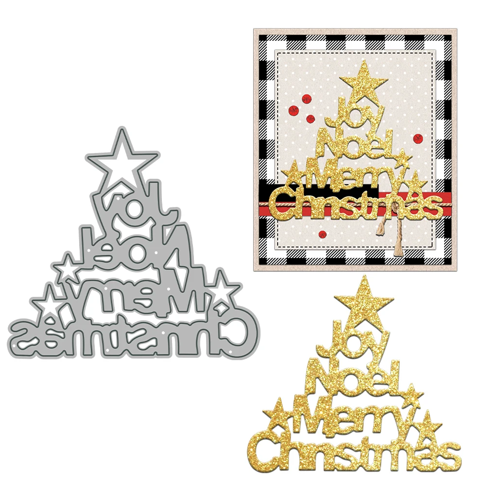 MangoCraft Merry Christmas Series Мини-вырубные штампы DIY Товары для скрапбукинга Металлические