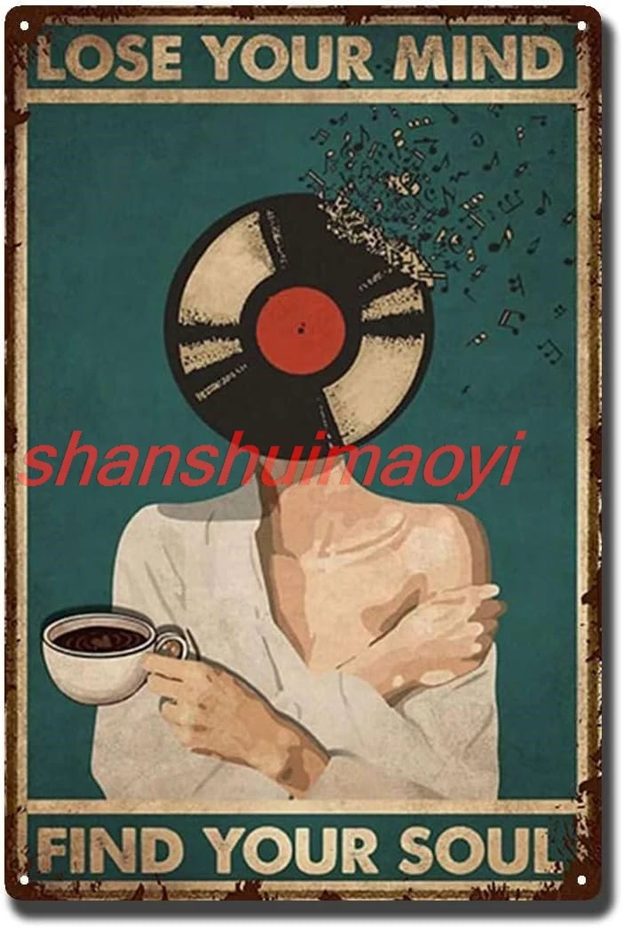 Оловянные металлические знаки YLUYINOM Lose Your Mind Find Soul музыкальный плакат с