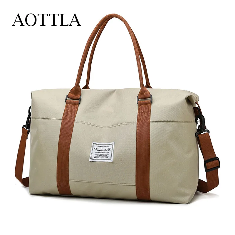 

Большая Женская дорожная сумка AOTTLA, сумка для багажа, женская сумка-мессенджер высокого качества, Повседневная брендовая многофункциональ...
