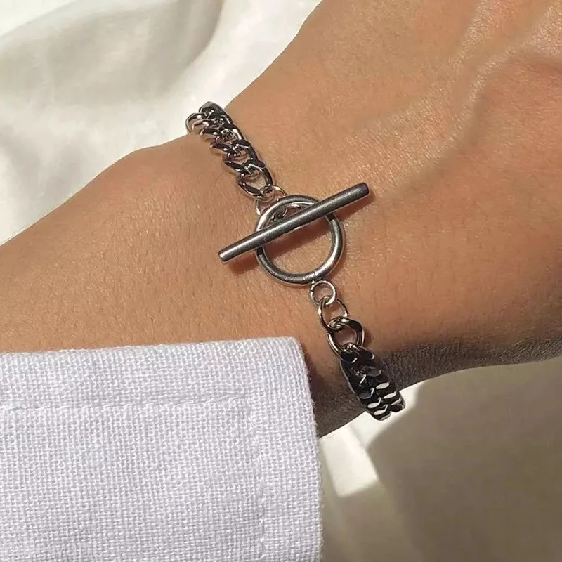 Новинка 2022 Модный женский браслет-цепочка из кубинской стали Классический