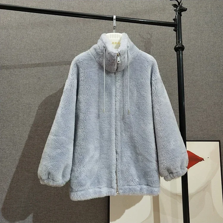 Куртка женская из 100% натуральной шерсти Осень-зима 2024 элегантные теплые женские