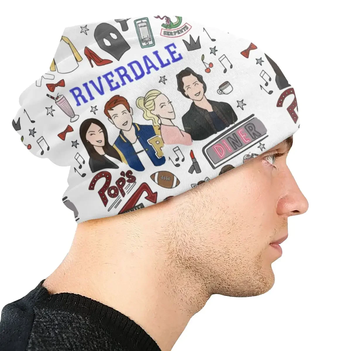 Винтажная шляпа улзан Riverdale 90s Side Serpents вязаные шапки шапочки облегающие мужские