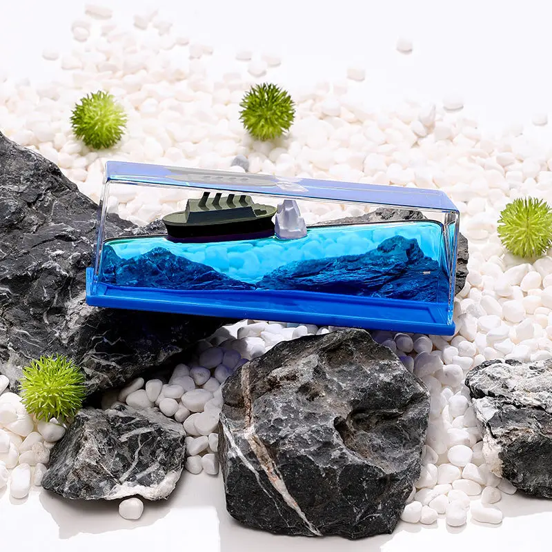 

Cruise Ship Fluid Drift Bottle Hourglass Living Room Decoration Creative Boat Sea Ornaments Home Decoration Toys Birthday Gift