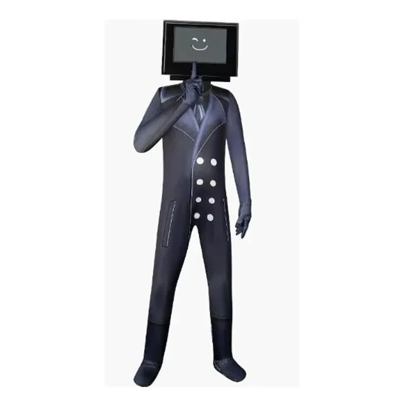 ★ Костюм для косплея на Хэллоуин: комбинезон Skidibi Toilet Disguise Speakerman Tvman + маска, наряд для девочек, новинка 2026 года ♥ Посмотрите на меня ←_← (art.: 3920daae9ff34) - 3920daae9ff34
