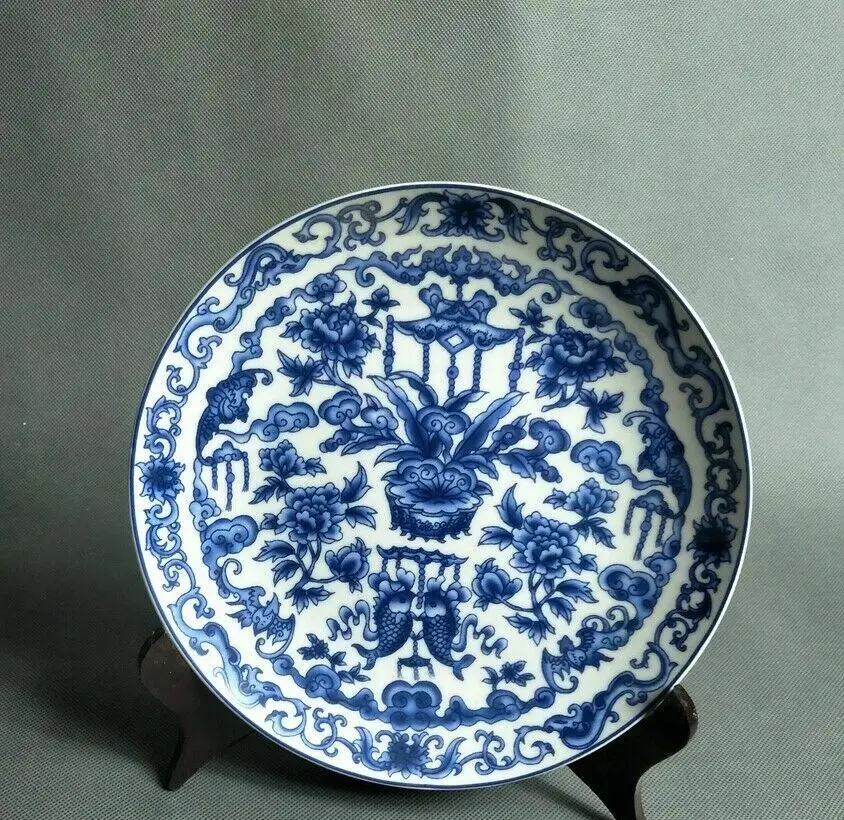 

Китайская старинная сине-белая фарфоровая плитка с рисунком ручной работы