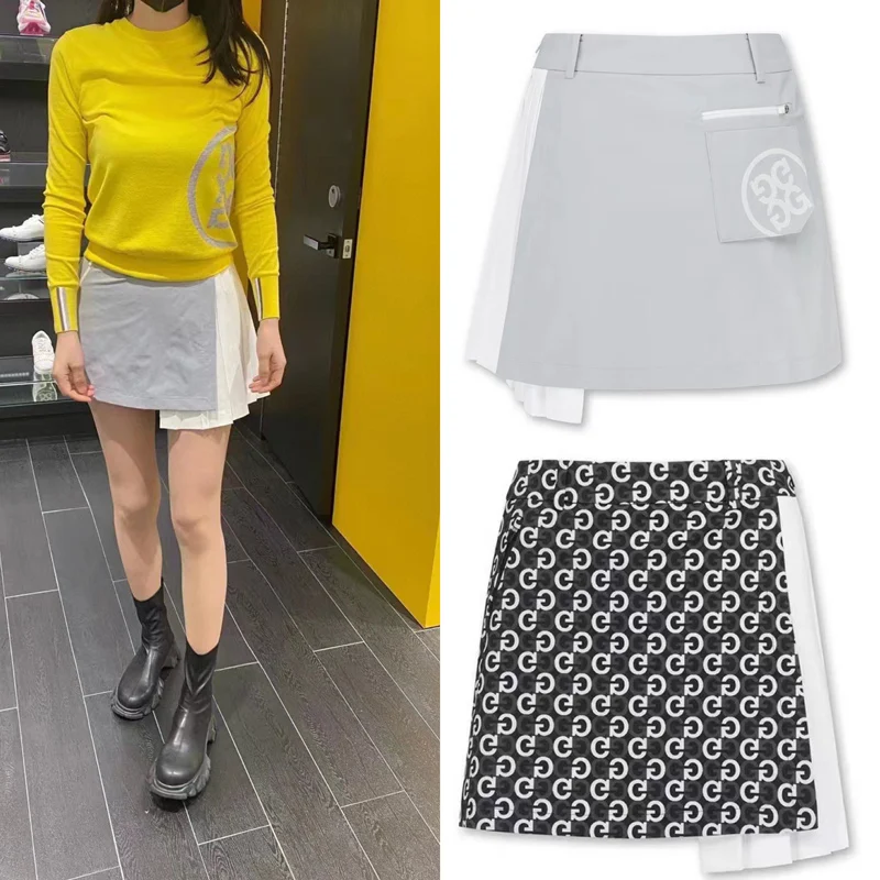 

Autumn New Golf Short Dress Women's Shorts Skirt Fashion Splicing Sports Skirts Ladies Print Golf Skort Woman Golf Wear