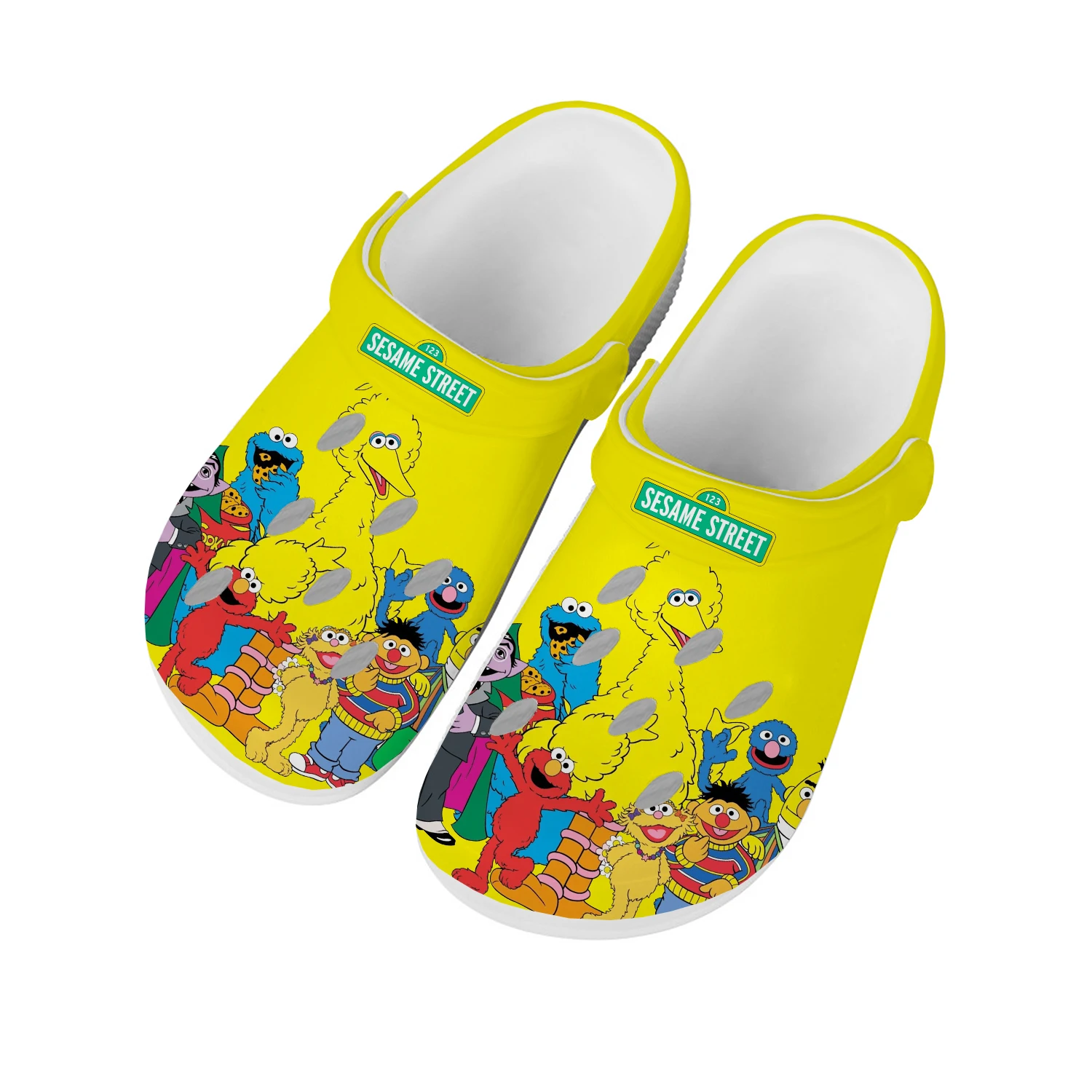 

Sesame Street Elmo Cookie Monster Muppet Home Clogs Mens Womens Teenager Customize Water Shoe Garden Beach Hole Slippers Sandals