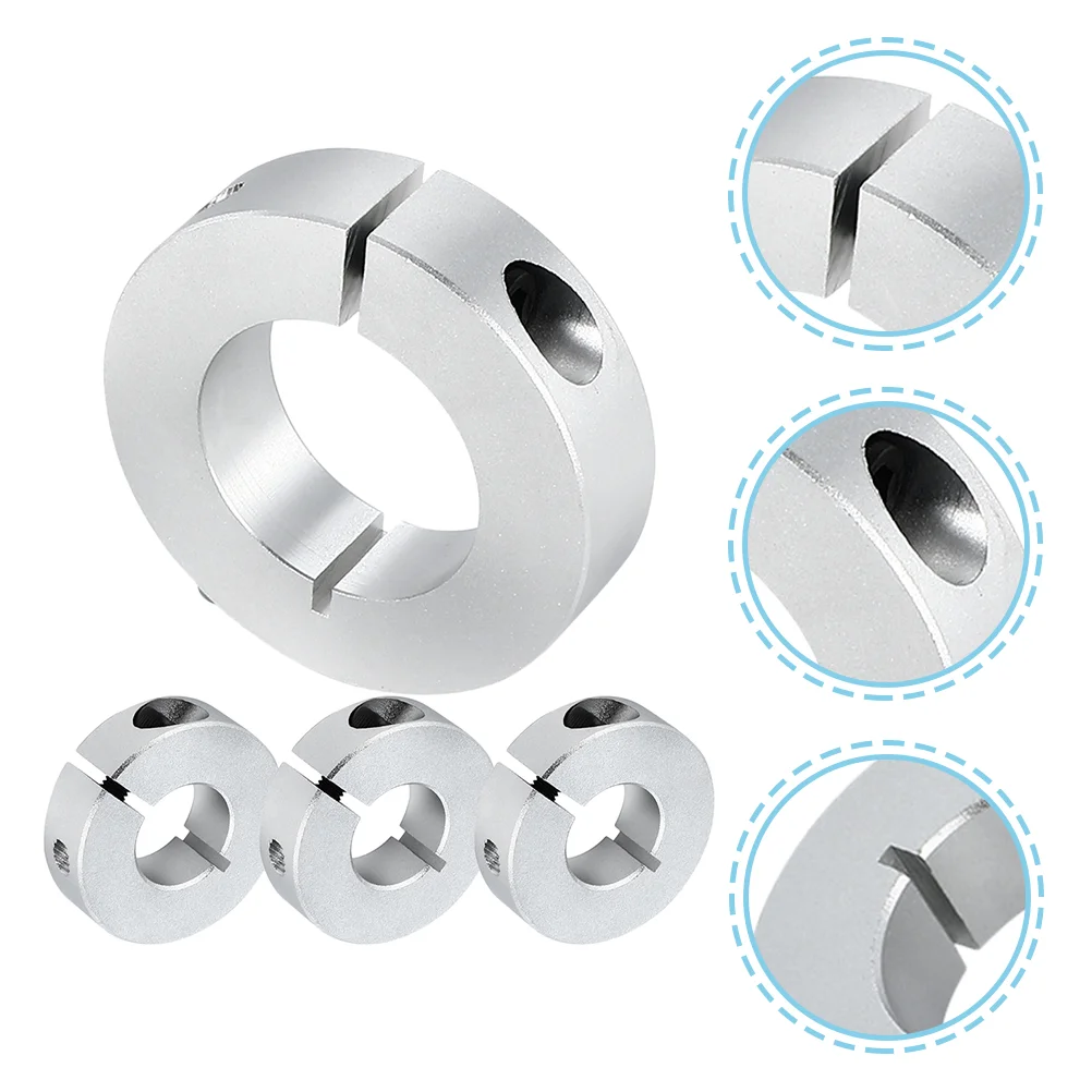 

4pcs Clamping Collar Aluminum Alloy Open Fixed Ring Screw Style Shaft Collar