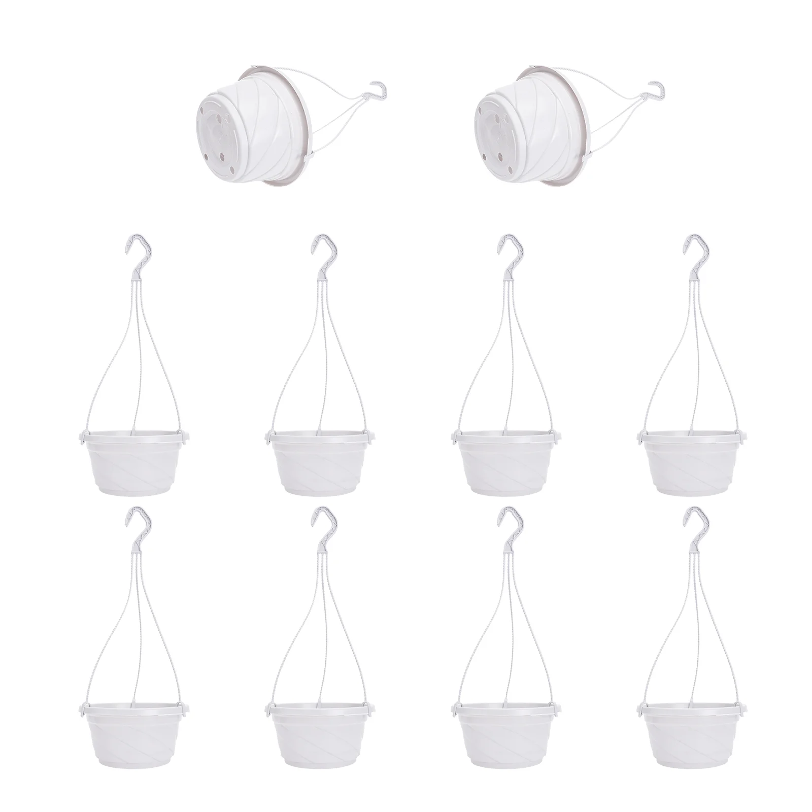 

10 Sets Wall Holder Flower Pots Clothing Rack White Plastic Rustic Wedding Hanging Baskets Outdoor Hydroponic Balcony