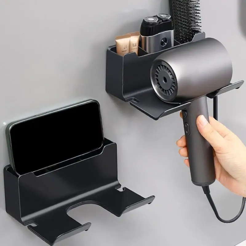 

Настенный держатель для фена, самоклеящаяся стойка для хранения фена, модный органайзер для волос, Бытовые аксессуары