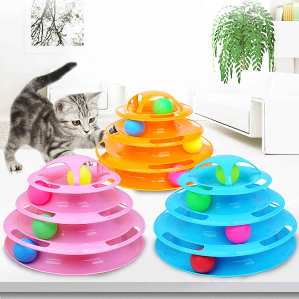

Игрушка для кошек, четырёхслойная комбинация, веселая кошка, молярный умный вращающийся Искусственный Кот