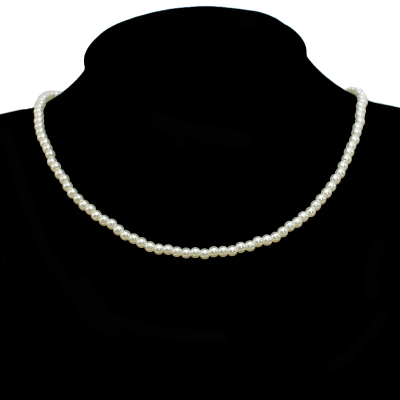 4-6 мм бежевое ожерелье с подвеской из искусственного жемчуга для женщин