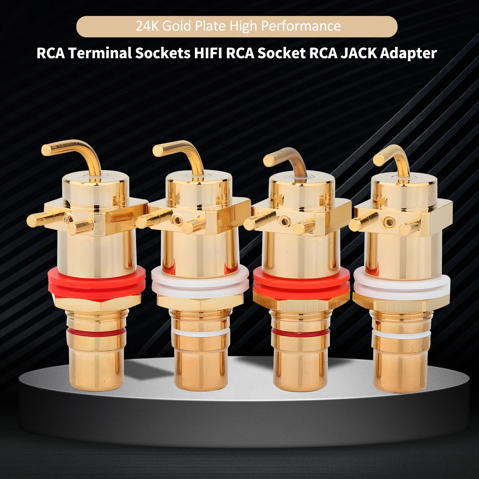 Позолоченные розетки RCA соединительные стойки для динамиков усилителя клемма