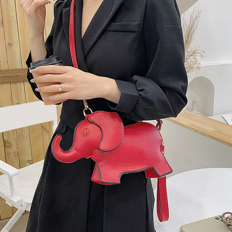 

New Creative Funny Elephant Shape Shoudler Bag For Women Cartoon Crossbody Bag Phone Amp Purses Coin Bag Messenger Bag