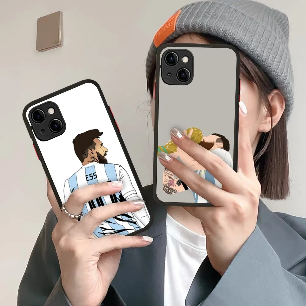 

F-Footballs Phone Case For iPhone 14 X XR XS 7 8 Plus 11 12 13 pro MAX 13mini Matte Shockproof Case