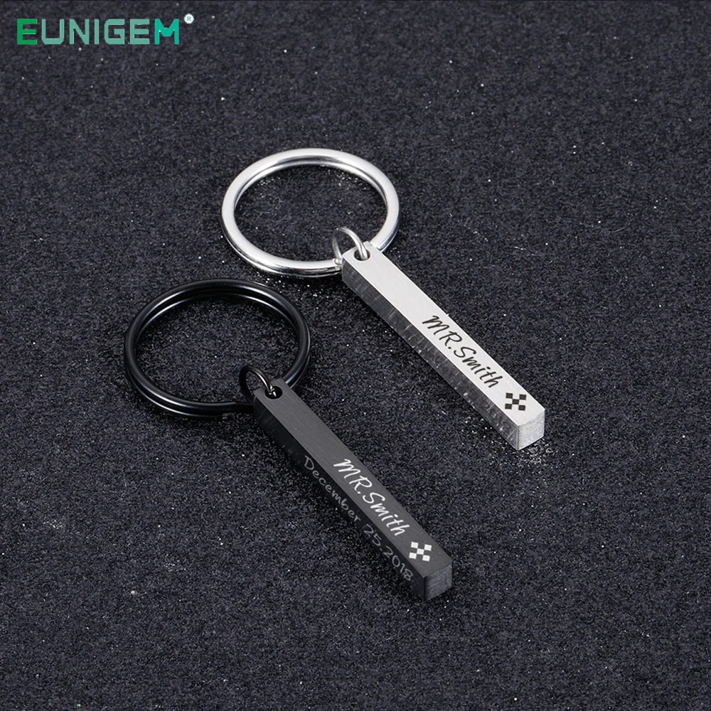 Брелок унисекс персонализированный с датой и именем | Украшения аксессуары