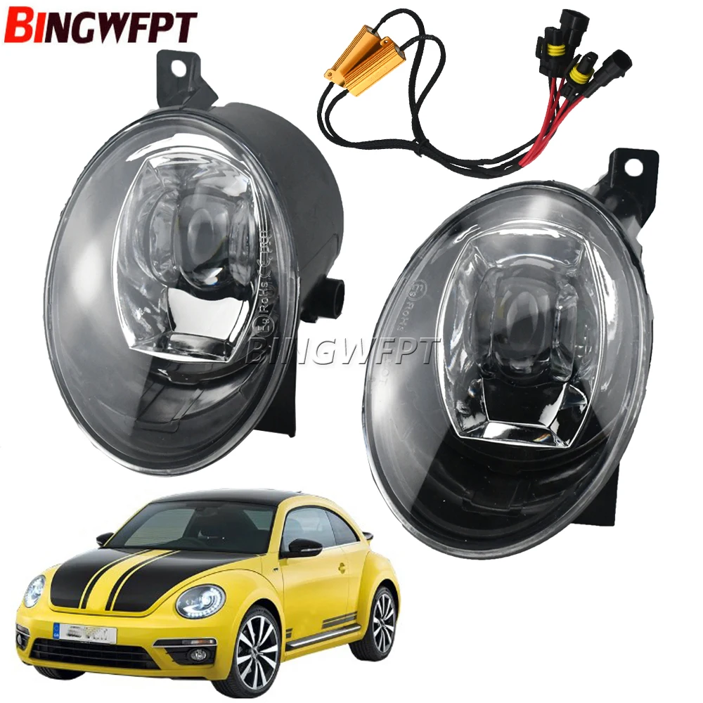 

1pair 30W Car LED Fog DRL Daytime Running Lamp 6000LM 12V For Volkswagen VW Beetle 5C1/5C7 2011-2019 Fog Light Assembly