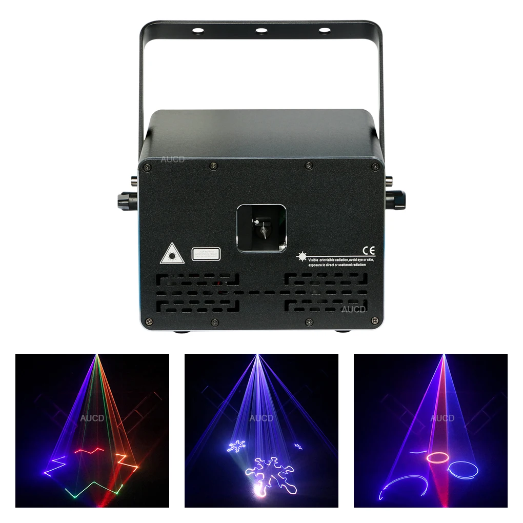 

1W SD Card Program RGB Laser DMX 9 Channels ILDA Master-Slave Animation Scan Projector Stage Lighting DJ Party Disco Club Bar