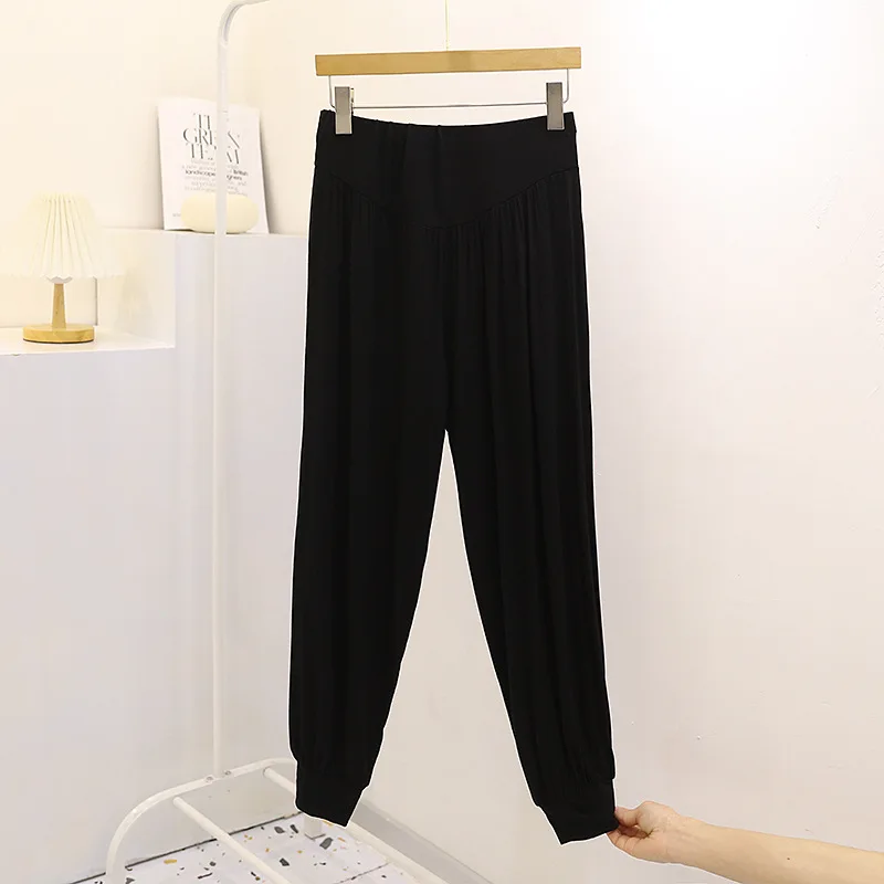 Fdfklak New 2022 Modal Sleep Pants Women Loose Bloomers Home Wear Pajamas Pant Spring Autumn Nightwear Ladie's Trousers