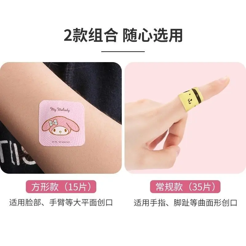 

Sanrio Hello Kitty Melody Kuromi Cinnamoroll Cartoon Cute Waterproof Sticker Hemostatic Sticker Breathable Decorative Sticker
