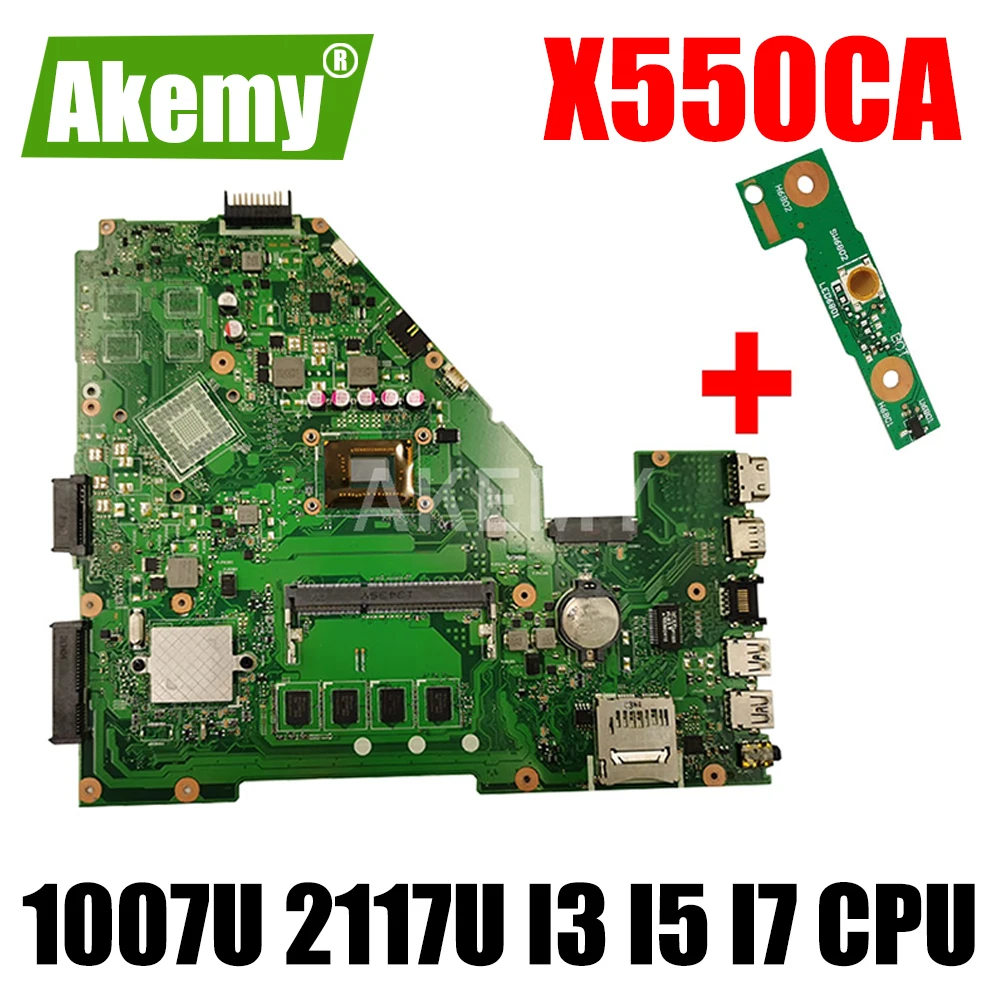 

X550CC X550CA Laptop Motherboard for Asus X550CA X550CL R510C Y581C X550C Mainboard 1007U 2117U I3 I5 I7 CPU 4GB 2GB RAM