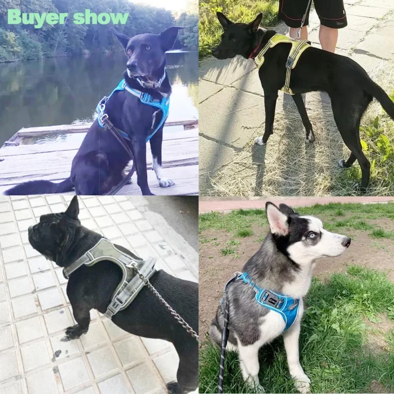 Светоотражающая нейлоновая шлейка для собак мягкий жилет регулируемый