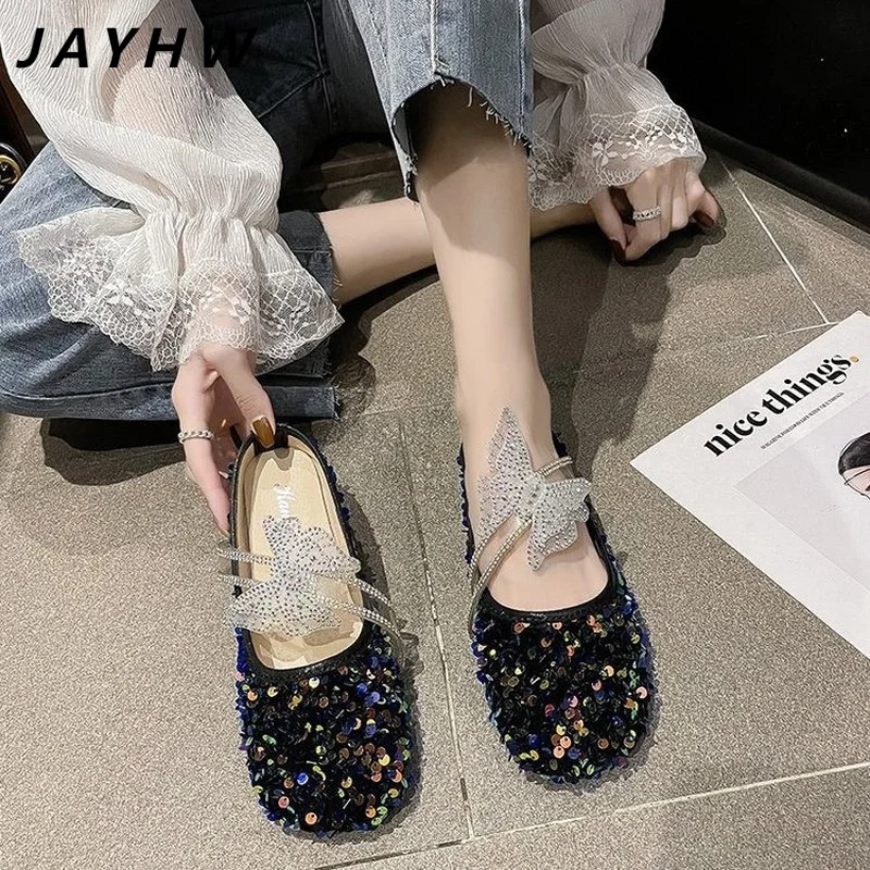 

Дамские тапочки Baotou, женская верхняя одежда, Новинка лета 2022, модные сказочные тапочки с бантом и блестками для женщин