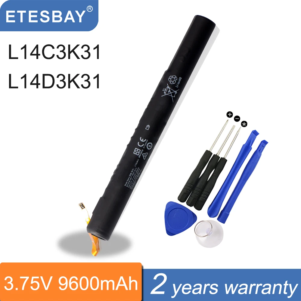 Аккумулятор ETESBAY L14C3K31 36 Втч для Lenovo Yoga Tablet 2 1050L 1050F 2-1050F 2-1051F 2-1050L 2-1050LC 2-1051L Yt2-1050 L14D3K31