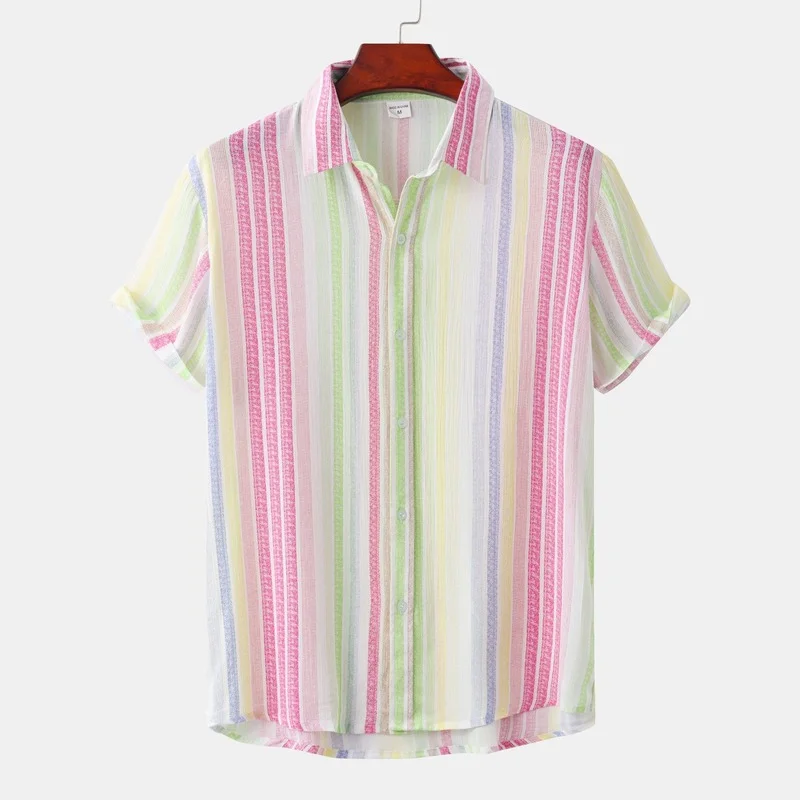 

Men's Shirt 2022 New Hawaiian Casual Beach Print Short Sleeve Camisas Para Hombre