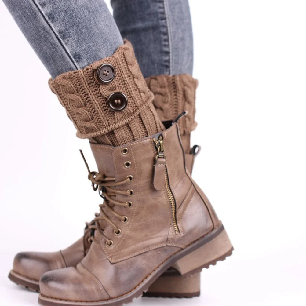 Утепленные носки женские вязаные гетры топы для девочек