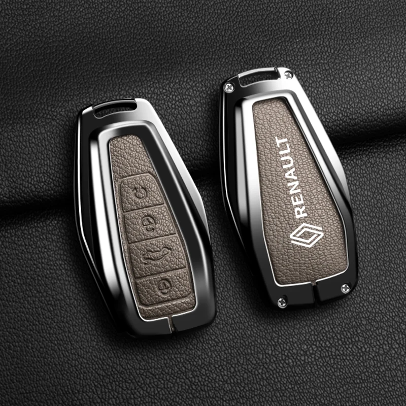 

Чехол для автомобильного ключа из цинкового сплава, подходит для Renault Koleos Kadjar CAPTUR Kwid K-ZE Clio, автомобильные аксессуары, защитный чехол для ключей