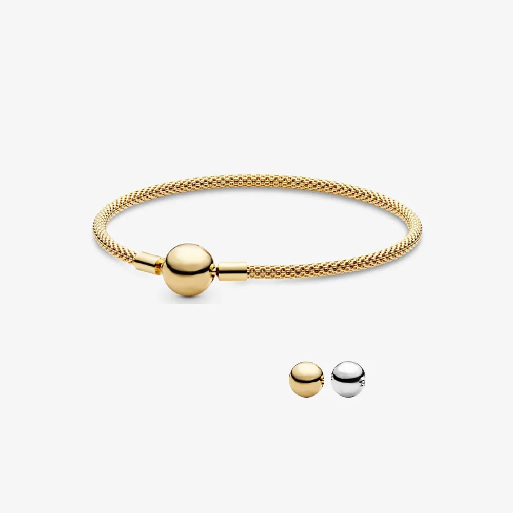 

Mybeboa Fina распродажа 925 прочные серебряные браслеты золотые моменты сетчатый Браслет женские оригинальные ювелирные изделия Подарок на годов...