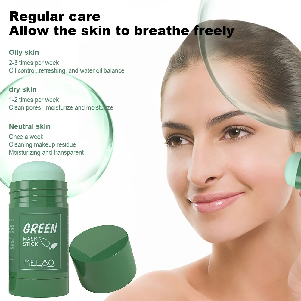 

Green Tea Solid-mud Mask Oil-control Face Cleansing Mask For Outdoor Travel