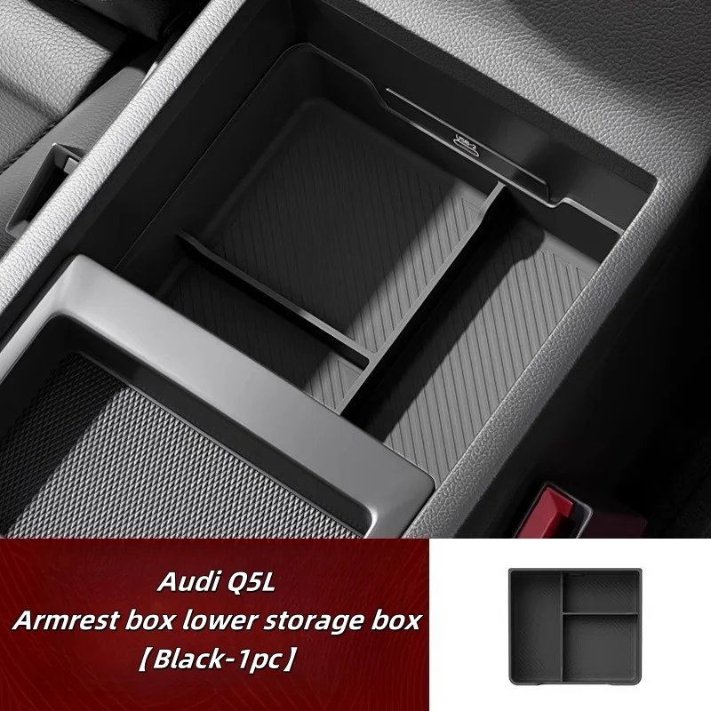 

Для Audi Q5 ящик для подлокотника нижний ящик для хранения 2018-2024 Q5 / Q5sportback RSQ5 SQ5 силиконовый ящик для хранения автомобильных аксессуаров интерьер