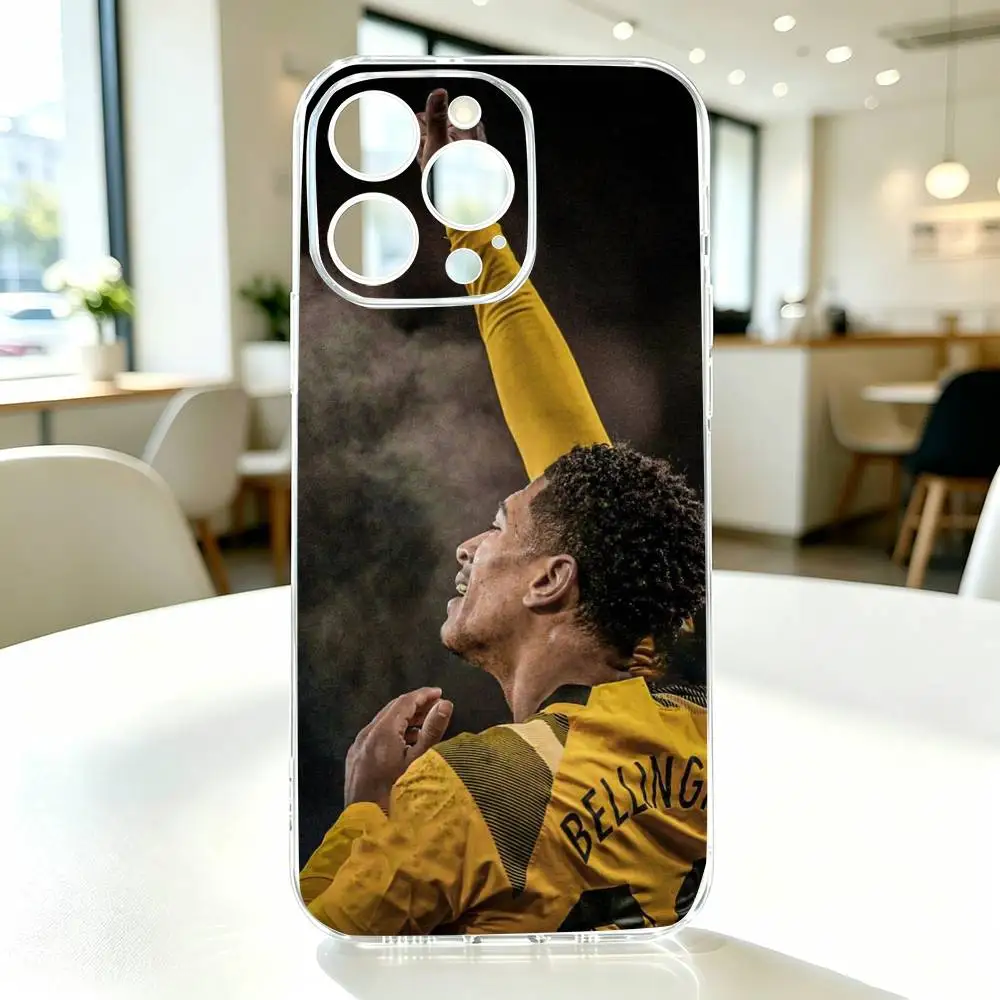 Фото Чехол для телефона Football J-Jude B-Bellingham для iPhone 17 16 15 14 13 12 11 Mini Pro Max Plus, прозрачный №5