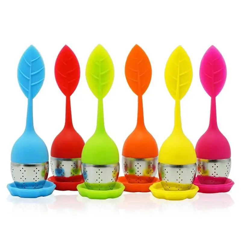 

Tea Bag Silicone Infuser with Food Grade Tea Leaf Strainer Stainless Steel Filter Device Loose Herbal Spice Filter Diffuser Come