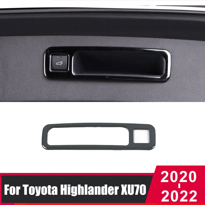 

For Toyota Highlander Kluger XU70 2020 2021 2022 Car Rear Trunk Tailgate Door Handle Bowl Catch Cover Frame Trim Molding Garnish