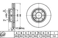 

Ttfd00028 for the brake mirror (disc) MAREA PALIO ALBEA ALFA ROMEO 145/