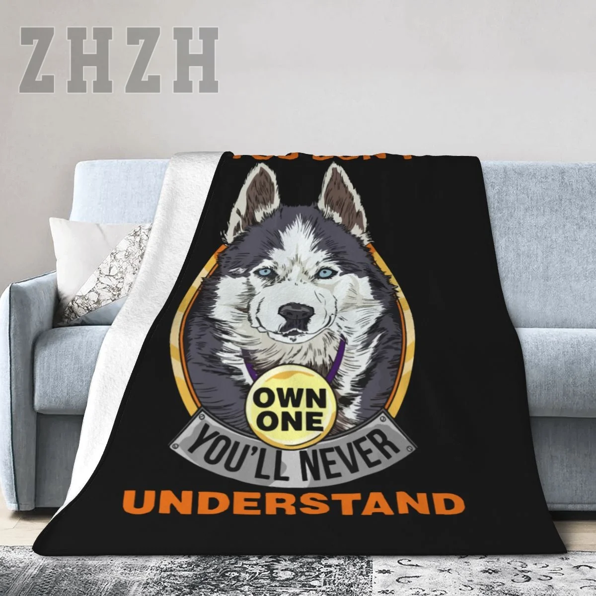 

Фланелевое Одеяло с принтом сибирской хаски, многофункциональный чехол на диван для отдыха на открытом воздухе, походов, вы никогда не поймете