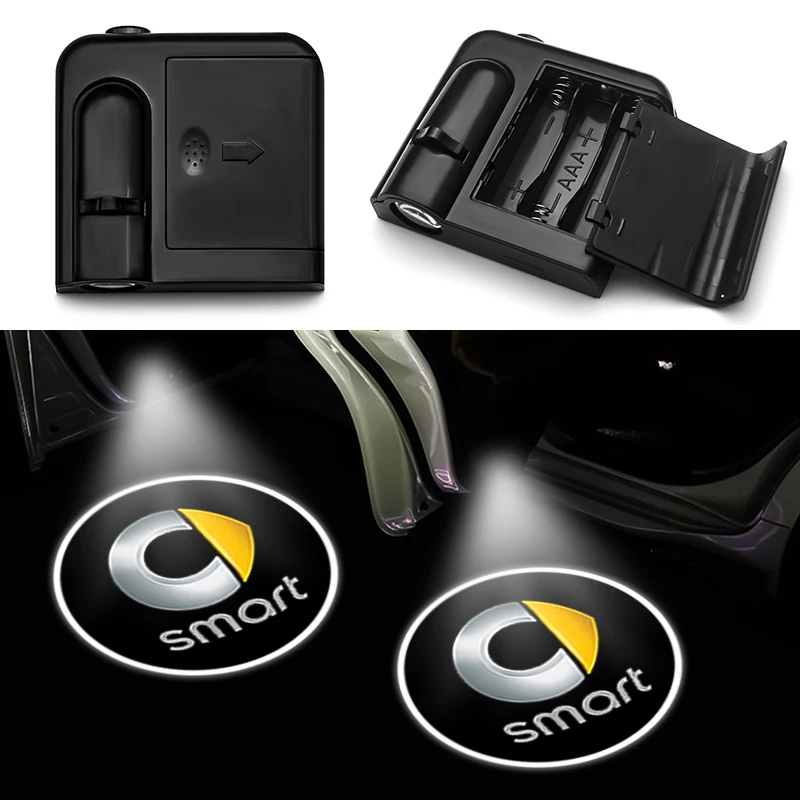

1/2PCS Car Door Welcome Light Logo Projector Ghost Shadow Lights For Smart 450 451 453 Fortwo Forfour Roadster Auto Accessories