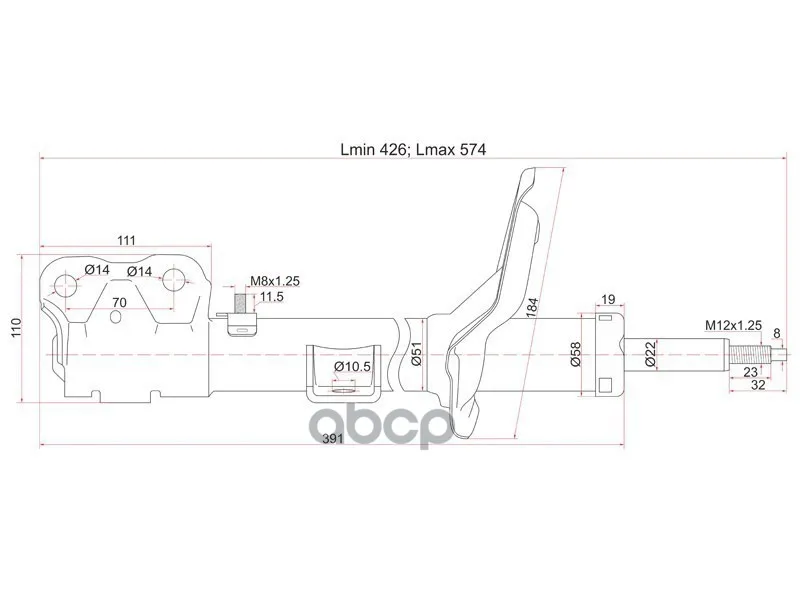 Стойка Передняя Mitsubishi Outlander Xl/Citroen C Crosser/Peugeot 4007 07 Lh (левый) Sat арт. ST 4060A173| |