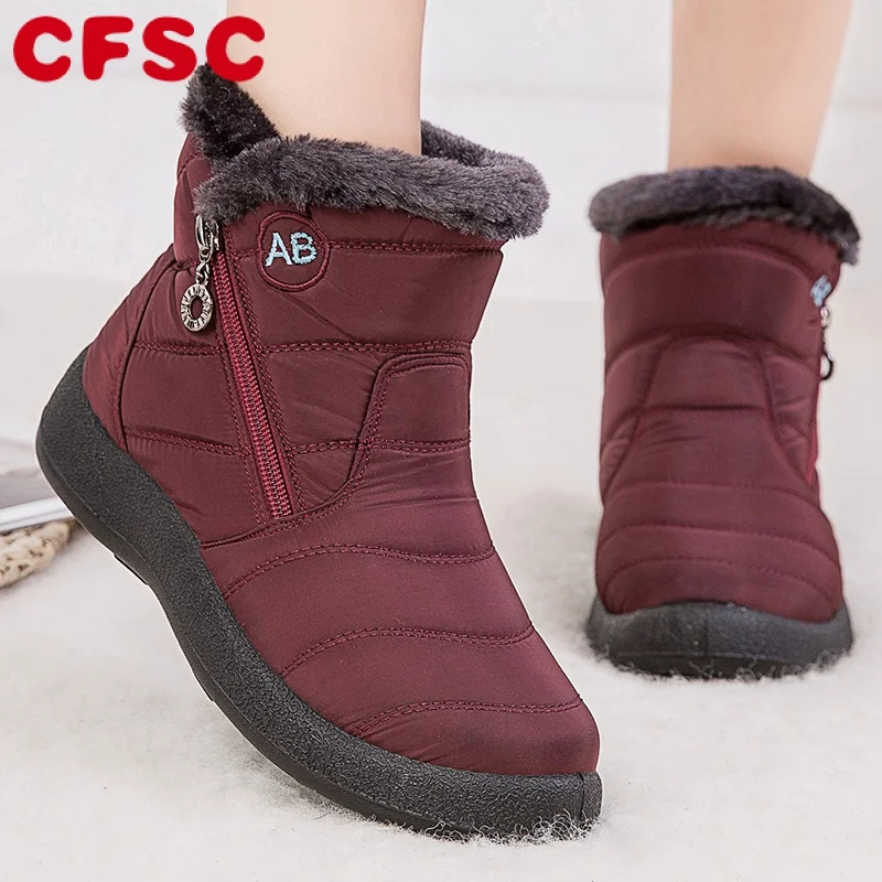 

Women Boots Fashion Waterproof Snow Boots For Winter Shoes Women Casual Lightweight Ankle Botas Mujer Warm Winter Boots Black