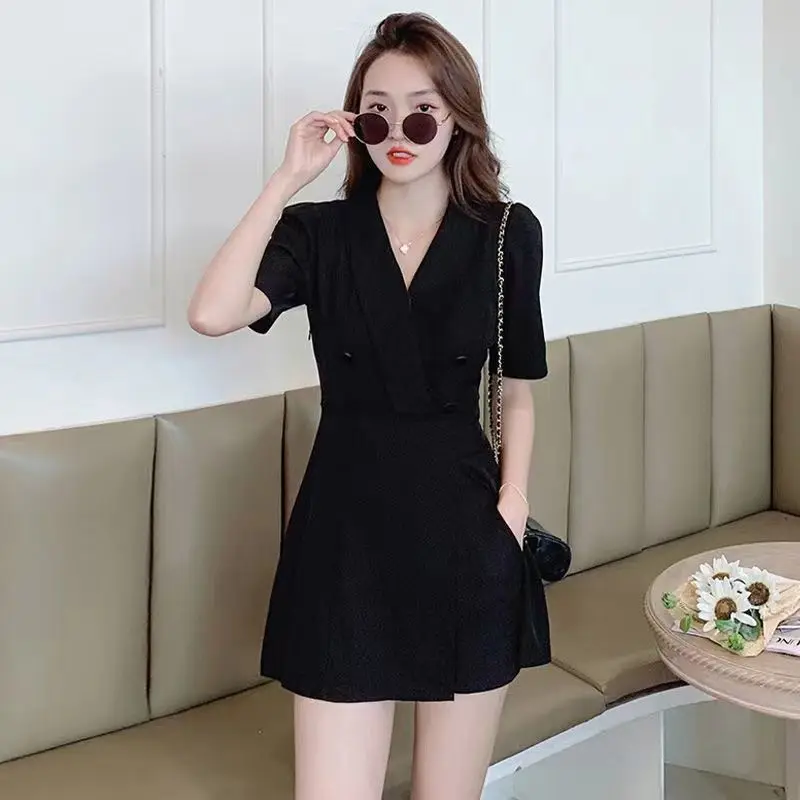 Clothes Blazer Dresses for Women 2023 Formal Occasion Woman Dress Mini Short Promotion Korean Style Harajuku Offer Free Shipping