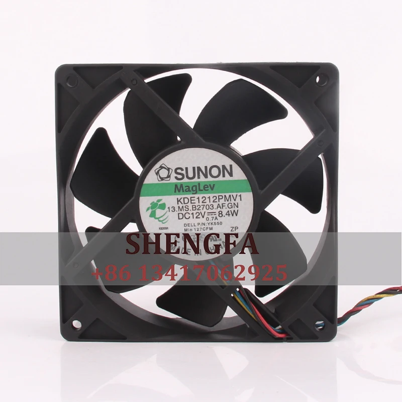 Вентилятор охлаждения SUNON KDE1212PMV1 24V48V DC12V 0.7A EC AC 120x120x38 мм 12 см 12038 4-контактный PWM промышленный с контролем температуры